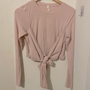 Lululemon Pink Tie Long Sleeve